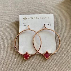 Kendra Scott Elberta Hoop earrings (rose gold)